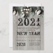 5x7 New Years Eve Invitation katoenen planten bess Kaart (Voorkant)