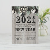 5x7 New Years Eve Invitation katoenen planten bess Kaart (Staand voorkant)