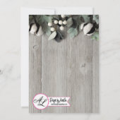 5x7 New Years Eve Invitation katoenen planten bess Kaart (Achterkant)