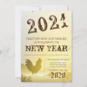 5x7 New Years Eve Invitation Sunny Morning Boerder Kaart (Voorkant)