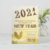 5x7 New Years Eve Invitation Sunny Morning Boerder Kaart (Staand voorkant)