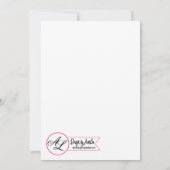 5x7 New Years Eve Uitnodiging Baby Roze Kosmos op (Achterkant)