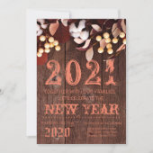 5x7 New Years Eve Uitnodiging Katoen Tak op Dar (Voorkant)