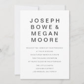 5x7 nieuwe Gothic minimalistische huwelijksuitnodi Kaart (Voorkant)