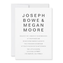 5x7 nieuwe Gothic minimalistische huwelijksuitnodi