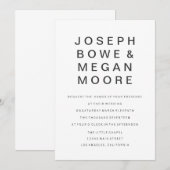 5x7 nieuwe Gothic minimalistische huwelijksuitnodi Kaart (Voorkant / Achterkant)