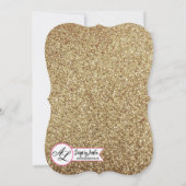 5x7 Nieuwjaar Eve Party uitnodiging Gouden Glitter (Achterkant)