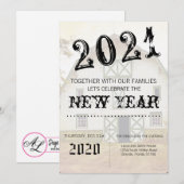 5x7 Nieuwjaar Eve Uitnodiging Zonsondergang Schuur (Voorkant / Achterkant)