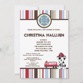 5x7 Nojo Fire Engine Baby shower Uitnodiging (Voorkant)