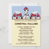 5x7 Nojo Fire Engine Shower-uitnodiging Kaart (Voorkant)