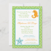 5x7 Ocean Life Zee Horse Baby shower Invitation Kaart (Voorkant)