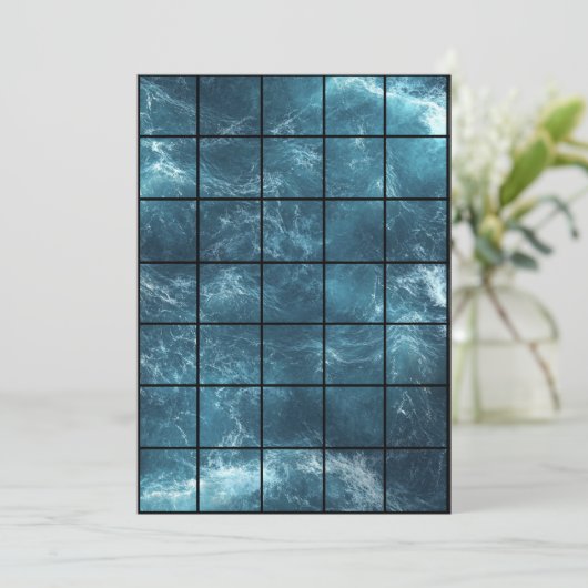 5x7 Ocean Paper Gridmap Kaart (Staand voorkant)