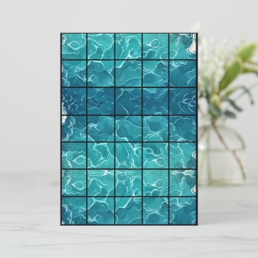 5x7 Ocean Paper Gridmap Kaart (Staand voorkant)