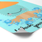 5x7 Ocean Squid Wash Uw handen in de wand Poster (Hoek)