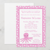 5x7 Ocean Zee Life Octopus Baby shower Uitnodiging (Voorkant / Achterkant)