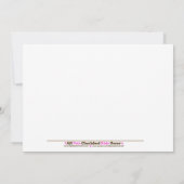 5x7 Oerwoud Alphabet Soup Dot Baby shower Kaart (Achterkant)