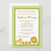 5x7 Oerwoud Boy TRIPLETS Baby shower Uitnodiging (Voorkant / Achterkant)