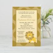 5x7 Oerwoud King Lion Safari Baby shower Uitnodigi Kaart (Staand voorkant)