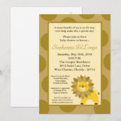 5x7 Oerwoud King Lion Safari Baby shower Uitnodigi Kaart (Voorkant / Achterkant)