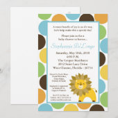 5x7 Oerwoud King Lion Safari Baby shower Uitnodigi Kaart (Voorkant / Achterkant)