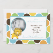 5x7 Oerwoud King Lion Zoo Foto geboorteaankondigin Aankondiging (Voorkant)