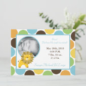 5x7 Oerwoud King Lion Zoo Foto geboorteaankondigin Aankondiging (Staand voorkant)