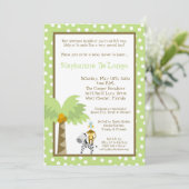 5x7 Oerwoud Safari Animal Baby shower Invitation Kaart (Staand voorkant)