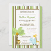 5x7 Oerwoud Safari Animal Birthday Party Invitatio Kaart (Voorkant)