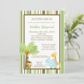 5x7 Oerwoud Safari Animal Birthday Party Invitatio Kaart (Staand voorkant)