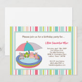 5x7 Oerwoud Safari Pool Birthday Party Invitation Kaart (Voorkant / Achterkant)