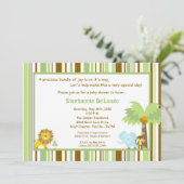 5x7 Oerwoud Safari Zoo Anima Baby shower Uitnodigi Kaart (Staand voorkant)