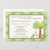 5x7 Oerwoud Safari Zoo Anima Baby shower Uitnodigi Kaart (Voorkant / Achterkant)