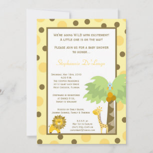 5x7 Oerwoud Safari Zoo Anima Baby shower Uitnodigi Kaart