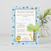 5x7 Oerwoud Safari Zoo Animal Verjaardag Uitnodigi Kaart (Staand voorkant)