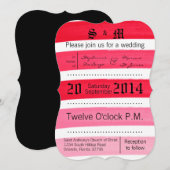 5x7 Ombre Streep Roze Lijn Vervagen Bruiloft Uitno Kaart (Voorkant / Achterkant)