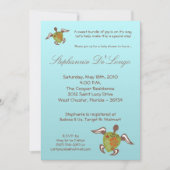 5x7 onder Zee Turtle Baby shower Invitation Kaart (Voorkant)