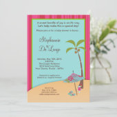 5x7 op de uitnodiging voor tropisch Baby shower in (Staand voorkant)