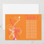 5x7 Oranje roze witte Kaart (Voorkant / Achterkant)