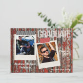 5x7 Oude Red Barn Wood Weer Hogere Aankondiging (Staand voorkant)