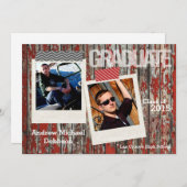 5x7 Oude Red Barn Wood Weer Hogere Aankondiging (Voorkant / Achterkant)