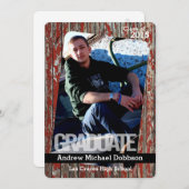 5x7 Oude Red Barn Wood Weer Hogere Aankondiging (Voorkant / Achterkant)