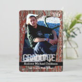 5x7 Oude Red Barn Wood Weer Hogere Aankondiging (Staand voorkant)