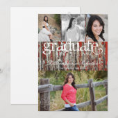 5x7 Oude Red Barn Wood Weer Hogere Aankondiging (Voorkant / Achterkant)