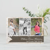 5x7 Oude Witte Schuur Hout Weer Senior Aankondigin Aankondiging (Staand voorkant)