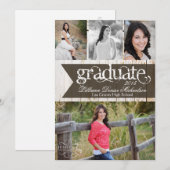 5x7 Oude Witte Schuur Houten Weer Senior Aankondig Aankondiging (Voorkant / Achterkant)