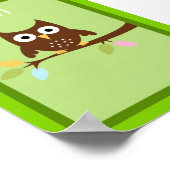 5X7 Owl Forest Friends Wall Art Poster (Hoek)