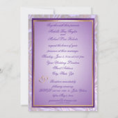  5X7  Paarse uitnodiging tot bruiloft (Achterkant)