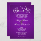 5x7 Paarse uitnodiging voor tweekleppige tweeklepp (Voorkant / Achterkant)