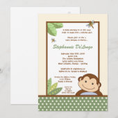 5x7 Papagayo Apen Safari Baby Shower Uitnodiging (Voorkant / Achterkant)