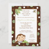 5x7 Papagayo Monkey Safari Baby shower Uitnodiging (Voorkant)